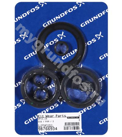 Kit, Wear Parts SP11/14, FKM, 5 stg