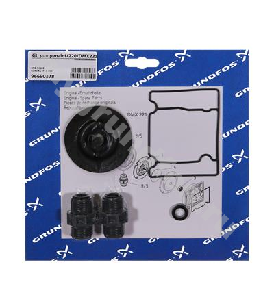 Kit, pump maint/220/DMX221-27/PVC/E/SS