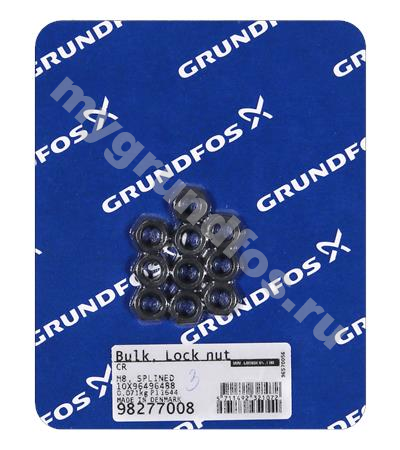 Bulk, Lock nut, Shaft M8, splined