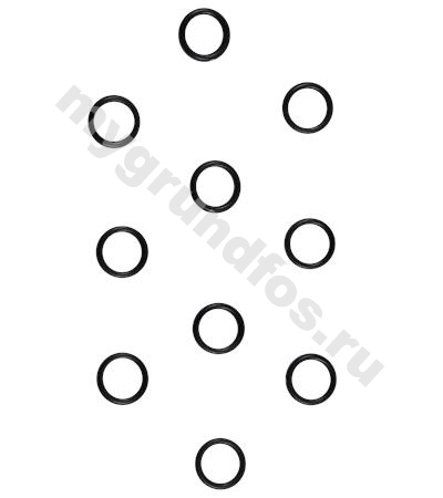 Bulk, o-ring FKM 12.81x9.25x1.78, 10 pcs