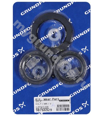 Kit, Wear Parts SP7/9, D12,7, NBR, 5 stg
