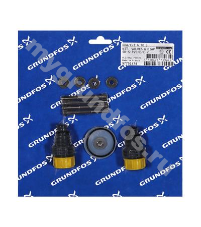 Kit, valve/diaph. SD-S-PVC/E/C-2