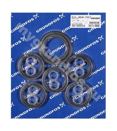 Kit, Wear Parts SP11/14, NBR, 10 stg
