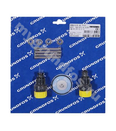 Kit, valve/diaph. SD-M-PP/E/C-2