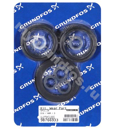 Kit, Wear Parts SP11/14, NBR, 5 stg