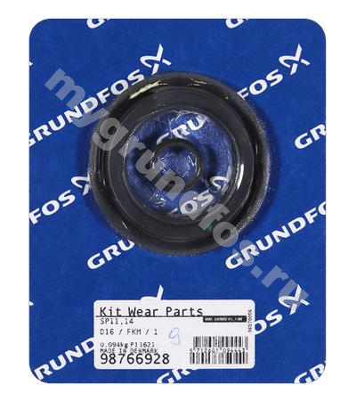 Kit, Wear Parts SP11/14, FKM, 1 stg