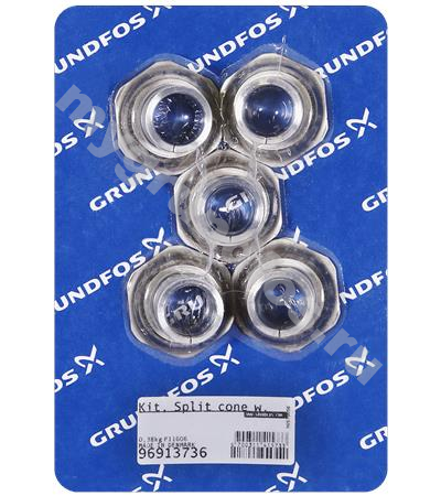 Kit, Split cone w. nut cpl. 5pcs
